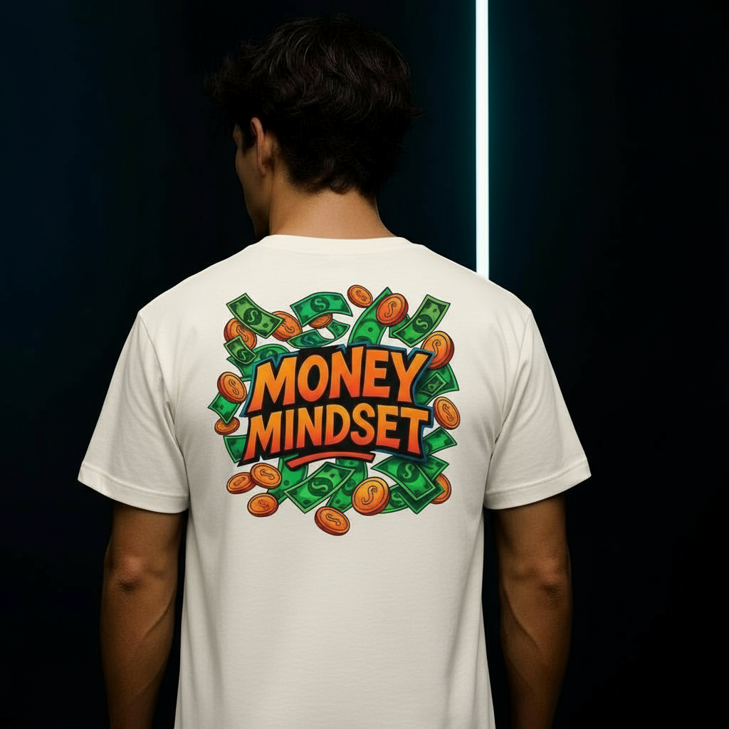 Money Mindset | Off White | Unisex Terry Oversized Tee