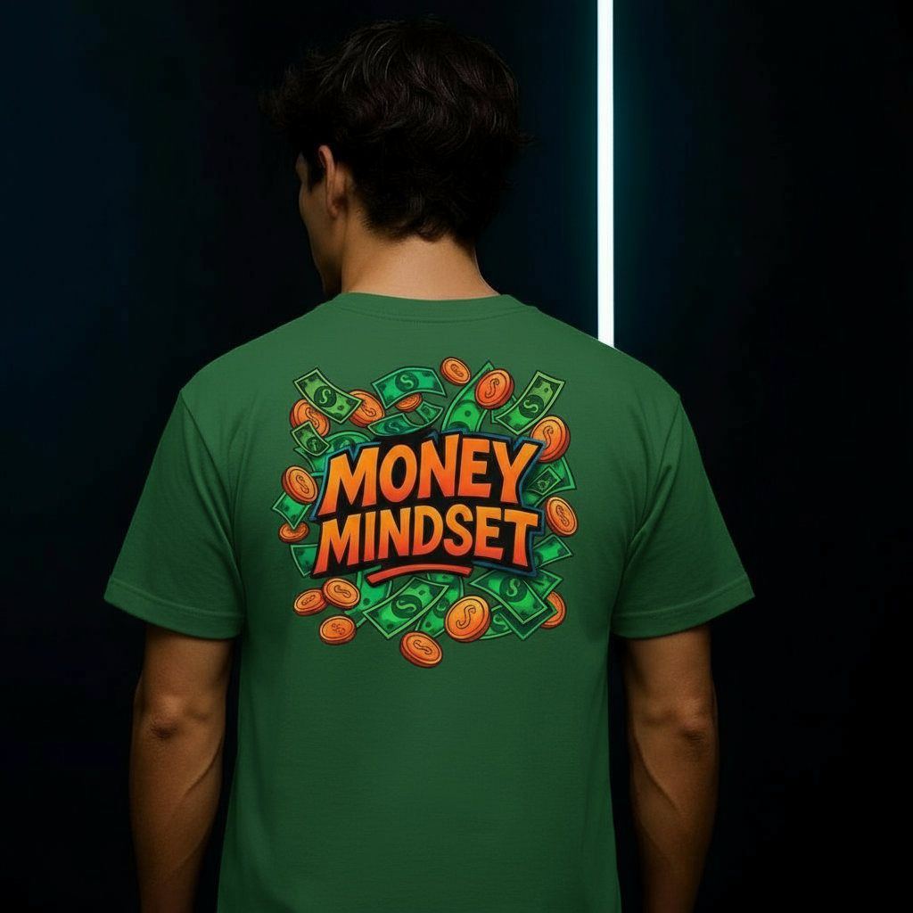 Money Mindset | Bottle Green | Unisex Terry Oversized Tee